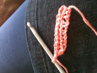 Single crochet stitch takes shape